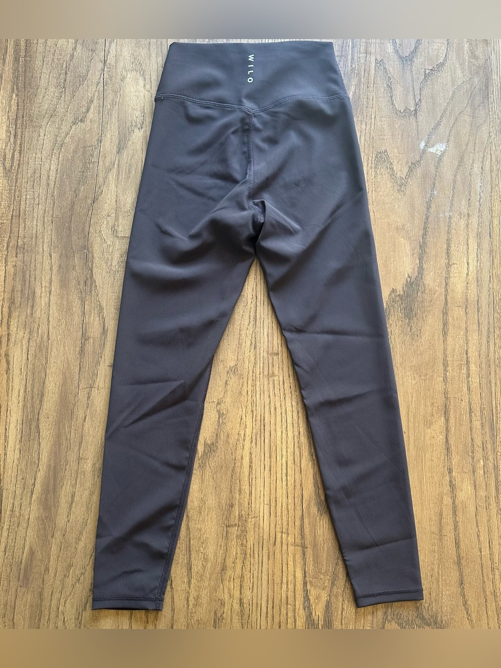 NWT Wilo The Label Brown Ribbed Full Length High Waisted Leggings Women’s Small